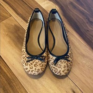 Banana Republic Leopard Print Calf Hair Flats